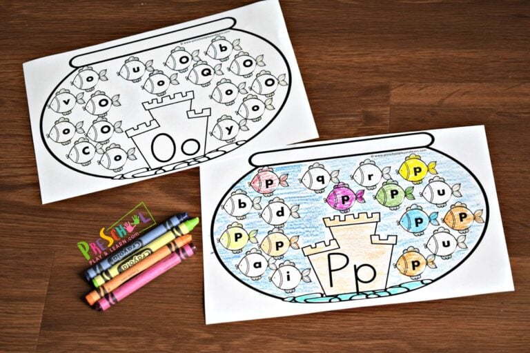 Find the Letter – FREE Printable Alphabet Fish Worksheets