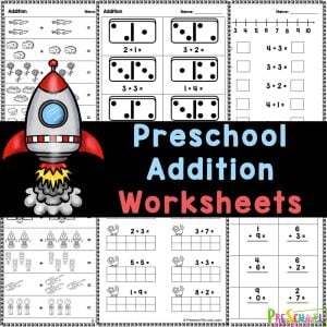 Check out these fun, FREE printable preschool addition worksheets that make math practice fun—just download the PDF and start now!