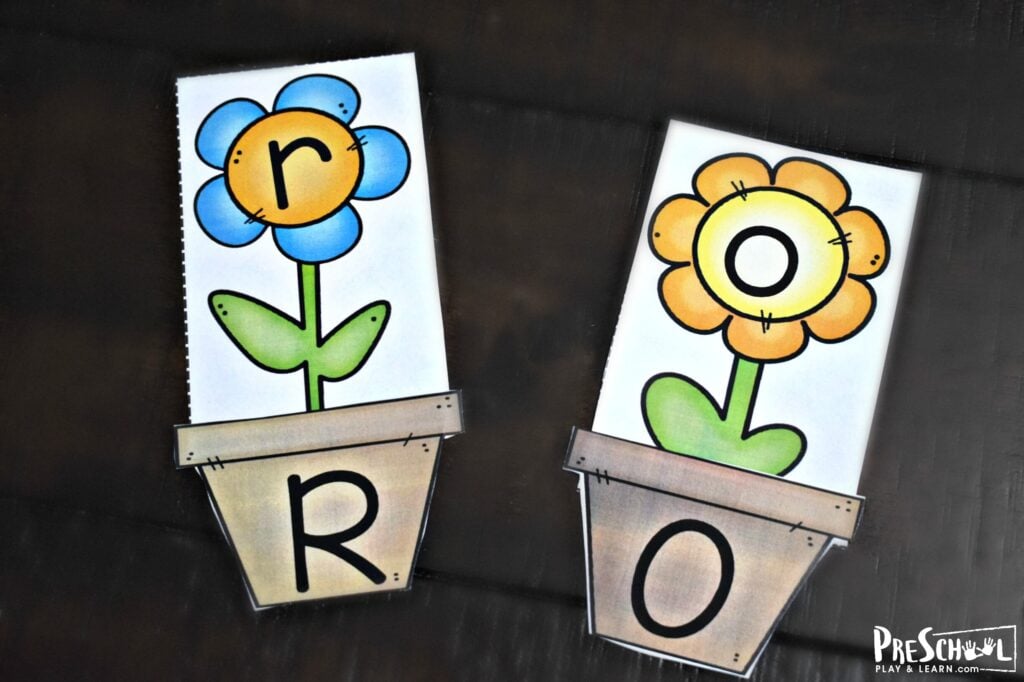 Super cute summer or spring themed flower alphabet puzzles