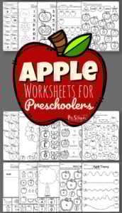 Apple Worksheets for Preschoolers