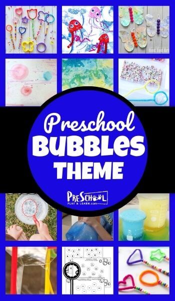 Study bubbles with your toddler, preschool, pre-k, and kindergarten age student using this Bubbles Preschool Theme! Your kids will love the engaging bubble activities, printables, and bubble crafts in this Bubble Theme. I think having a whole bubbles for kids week is going to be one of the highlights of your year!