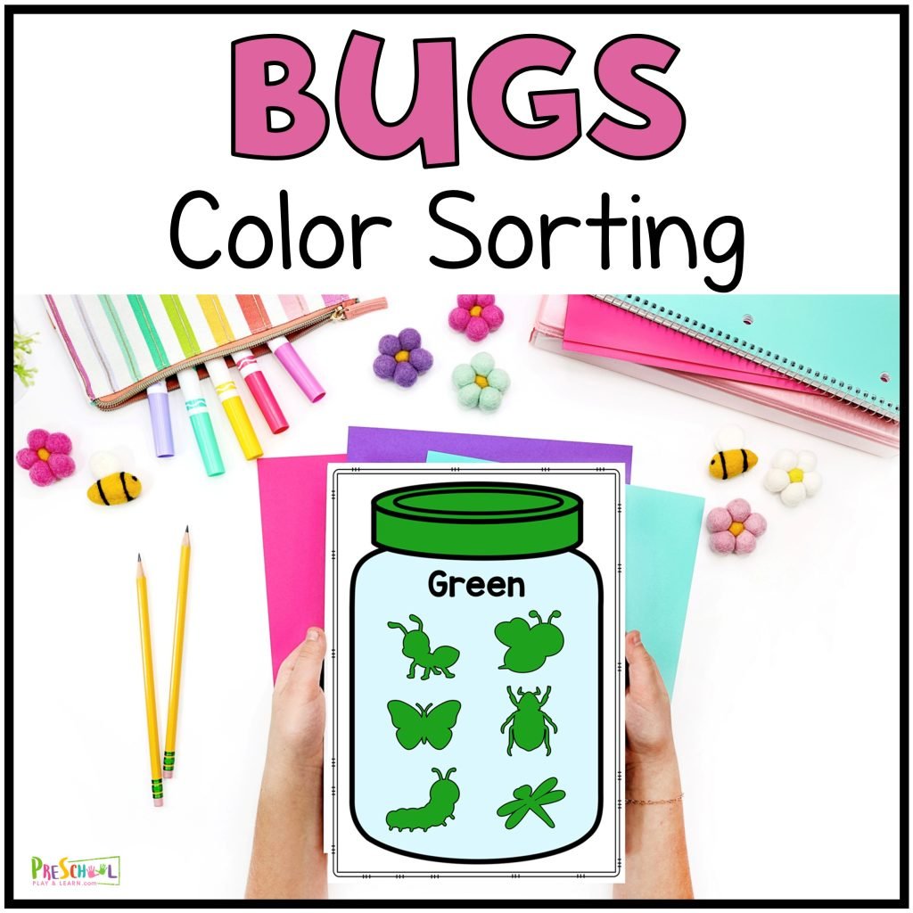 Get your kids excited about color recognition with this adorable bug color sorting activity—perfect for preschool and kindergarten, and easy to access with a free printable!
