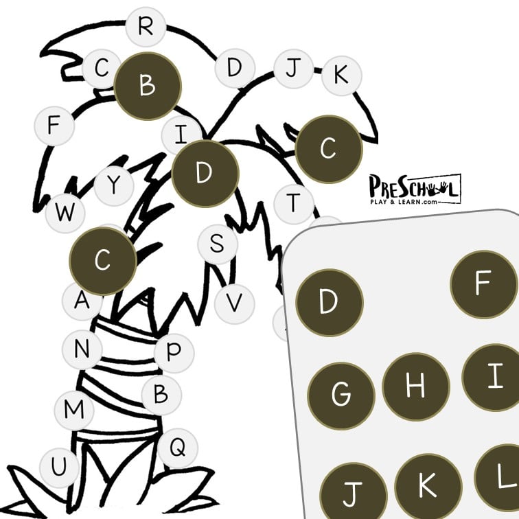 Chicka Chicka Boom Boom Alphabet Worksheets and Activities (FREE printable!)