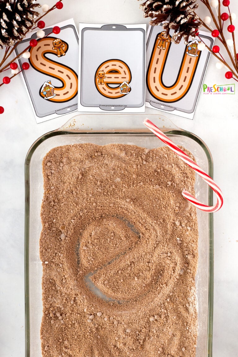 Gingerbread Alphabet Tracing – Christmas Activity for Preschoolers