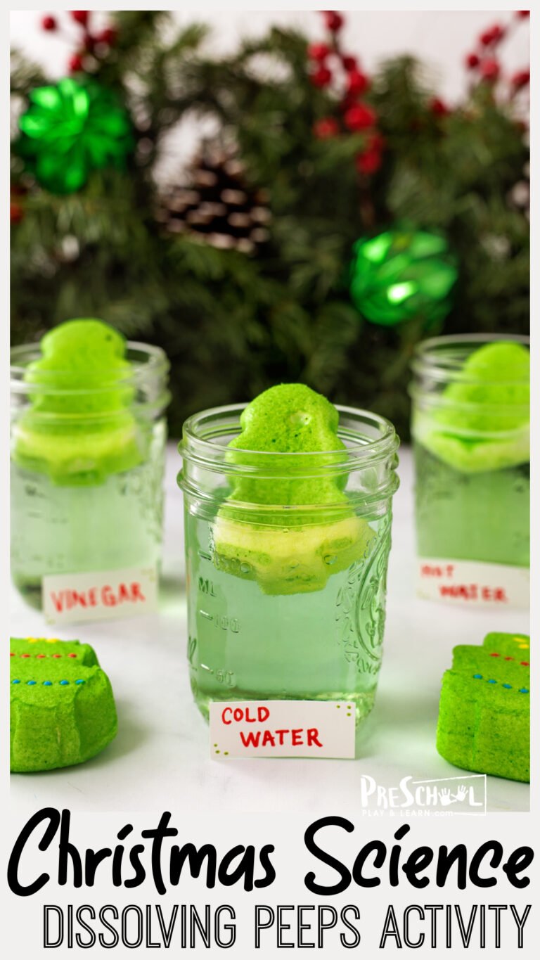 Christmas Tree Science Experiment Dissolving Peeps Activities