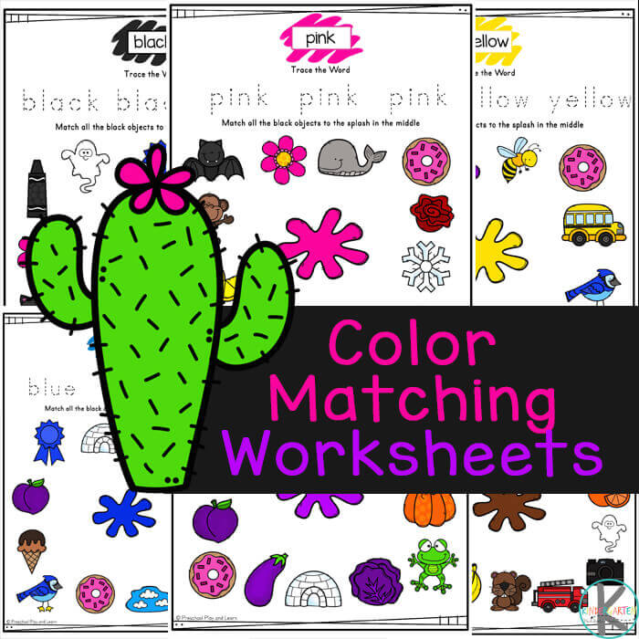 Young children will have fun learning eleven different colors with these fun and free Color Matching Worksheets. These color printables for preschool are a fun way for toddler, pre-k, and kindergarten age kids to work on color recognition with lack, blue, pink, red, orange, purple, green, yellow, brown, white, and gray.. Simply download pdf file with Colour Matching Worksheets and you are ready to learn and play.