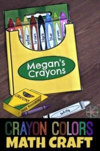 Crayon Colors Math Craft for Kids