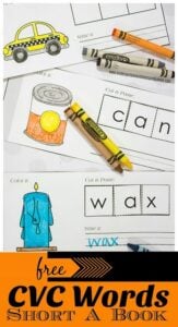 Cut and Paste CVC Words Printables