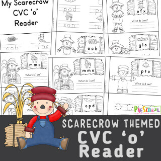 Grab our pdf file with a FREE printable Short o CVC Words printable reader to make practicing phonics skills fun for Pre-K & Kindergarten.