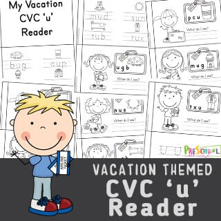 CVC Short u Words FREE Printable Activity