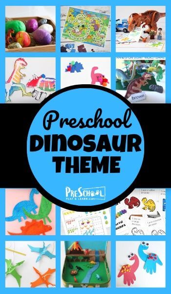Dinosaur Preschool Theme - tons of fun, clever, hands-on and educational activites for toddler, preschool, pre k, and kindergartners to learn about math, litearcy and more with dinosaur crafts, dinosaur activities, and printables.