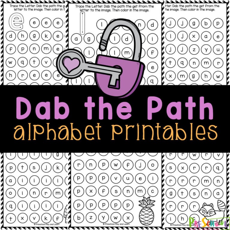 FREE Printable Dot Marker Alphabet Worksheets