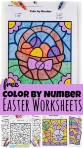 easter color by number