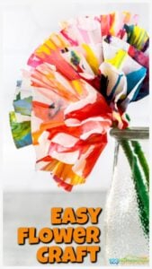 spin art easy flower craft for kids