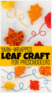 Celebrate Autumn with EASY fall leaf crafts for preschoolers. This pretty craft for toddlers and kids uses our FREE leaf printable template.