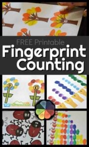 Super cute and CLEVER Fingerprint Counting Printables