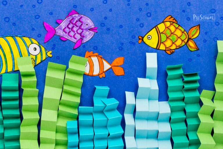 Super Cute Printable Paper Fish Craft for Preschoolers