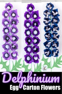 Delphinium egg carton craft