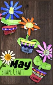 free printable flower math craft to work on shapes