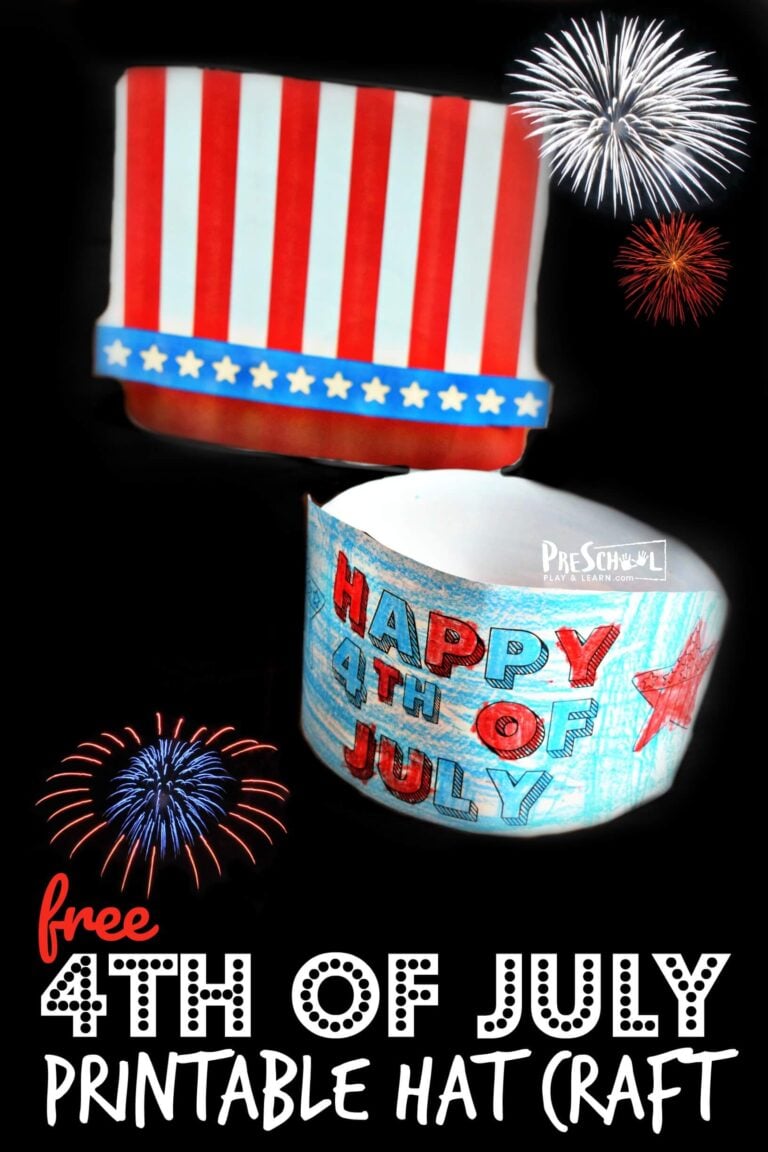 FREE Printable 4th of July Hat Craft for Kids