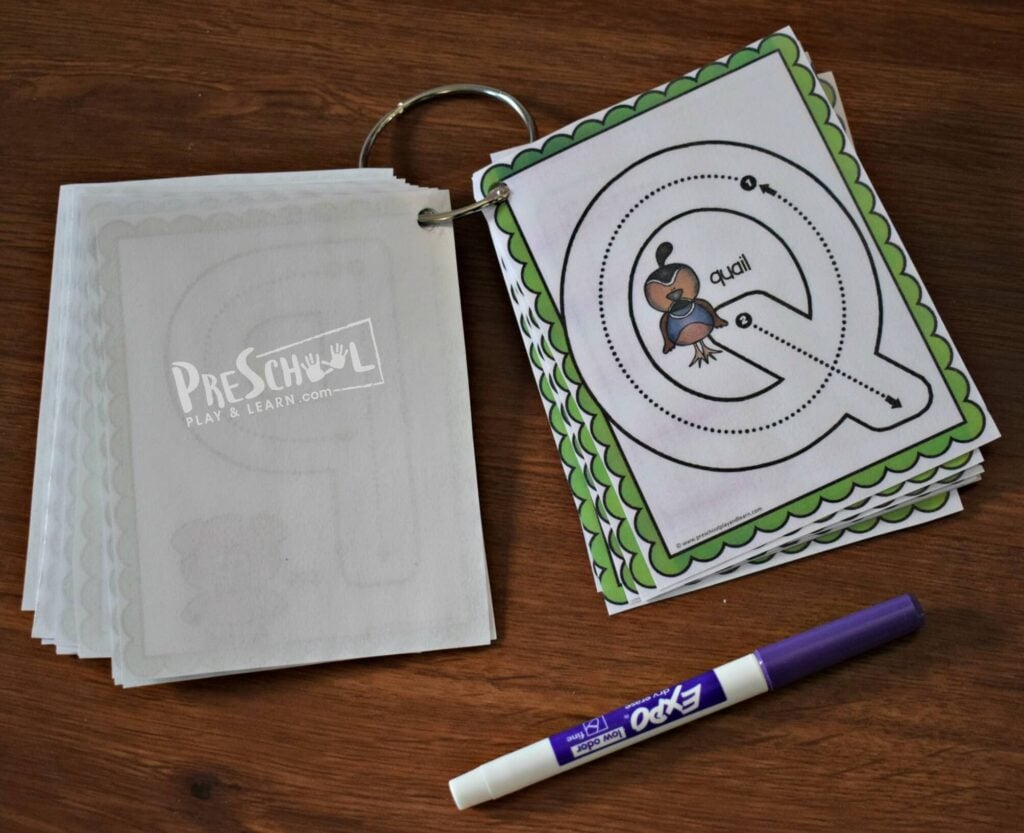 Another optoin is to use a dry erase marker to practice writing letters, then wipe and repeat