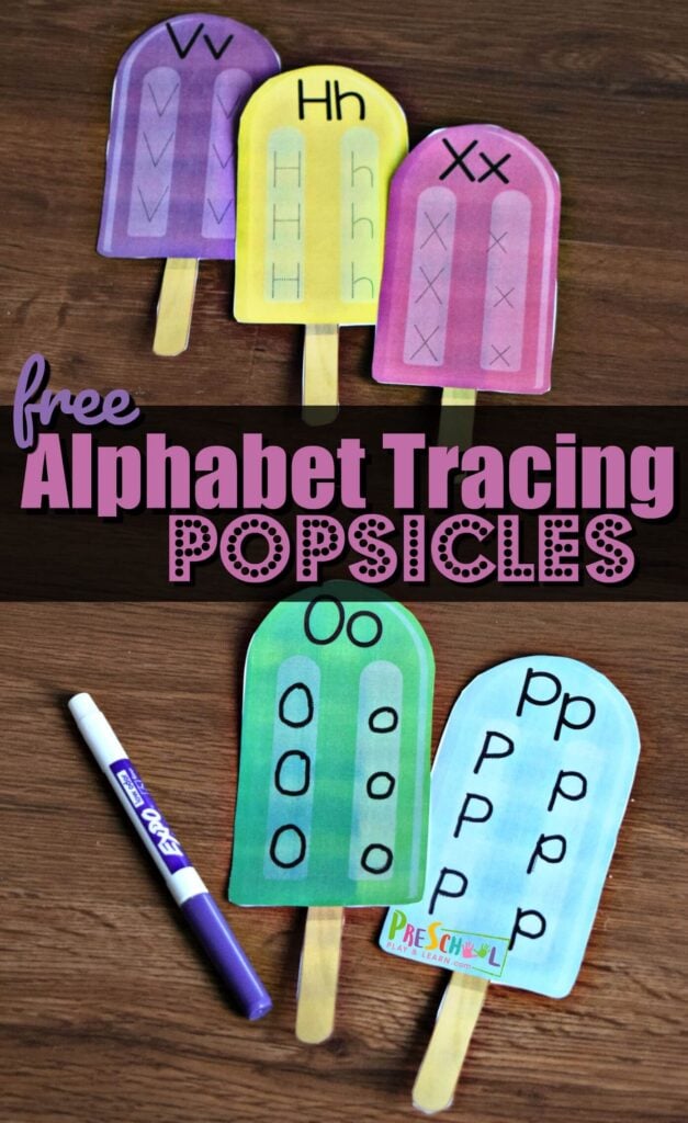 FREE Alphabet Tracing Popsicle
