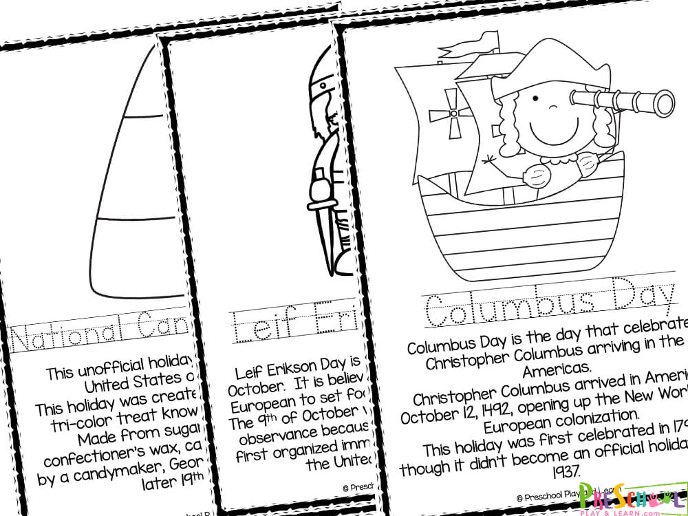 free octoboer printables for preschoolers