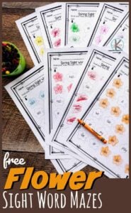 free printable sight words worksheet