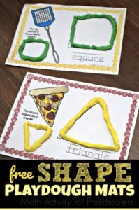 Free shape playdough mats perfect math activities for preschoolers