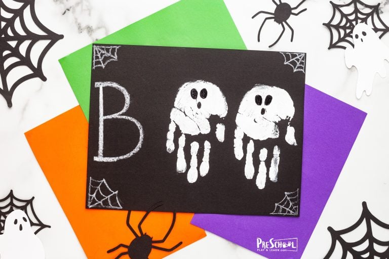 Halloween Ghost Handprint Craft
