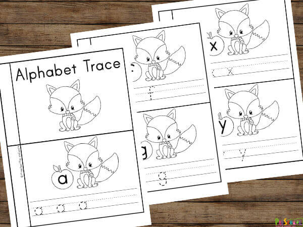 Free Printable Fall Alphabet Letter Tracing Book for Preschoolers