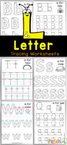 Help kids get all the practice they need writing upper and lowercase letter with these super cute letter tracing worksheets. These free printable preschool worksheets tracing letters are a handy way to give kids the practice they need forming capital ad small letters. What's best, these  alphabet worksheets are no-prep which makes them a breeze for parents, teachers, and homeschoolers. Use these abc worksheets with toddler, pre-k, and kinderagrten age children for strengthening literacy and fine motor skills of letters from A to Z. Simple print free letter tracing worksheets and you are ready to play and learn!