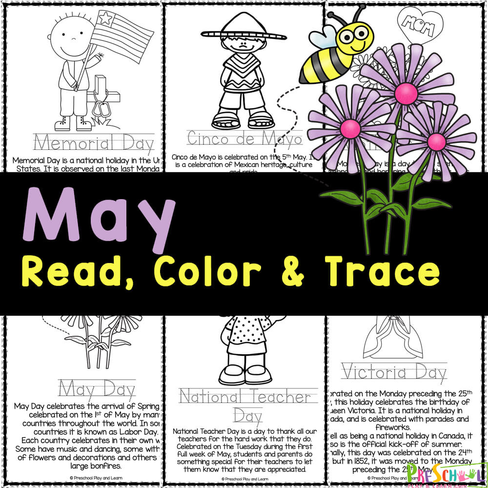 Learn about the holidays and special days in these free printable may coloring pages. These sheets are perfect for all ages.
