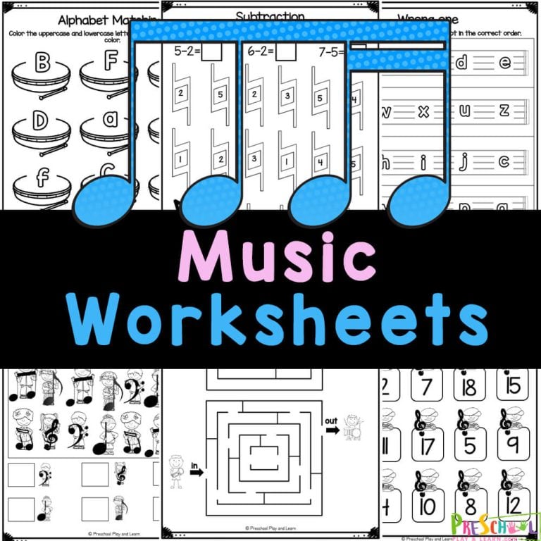 Music Activity Sheets- Free Music Themed Worksheets