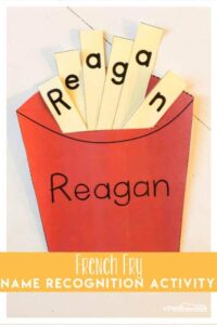 french fry Name activities for kindergarten