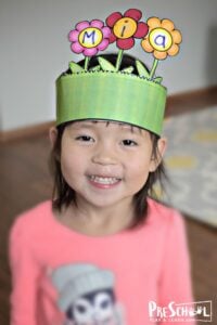 Tape the bands to make the perfect size to make an adorable name craft kids will love.