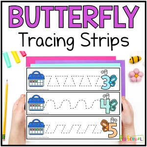 Check out our FREE butterfly counting and tracing pdf printable! This fun number recognition activities for preschool is perfect for spring!