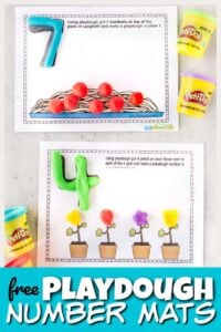 playdough number mats
