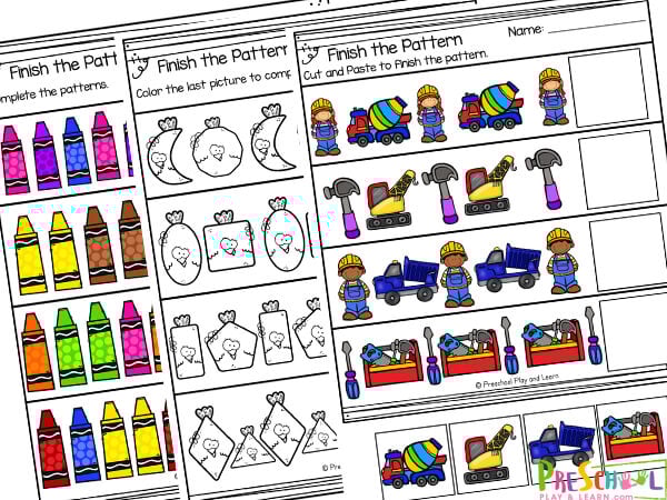 Pre-k Pattern Worksheets