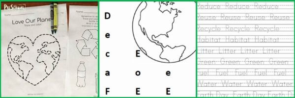 fun, engaging earth day langauge arts activities to improve literacy with prek and kindergartners