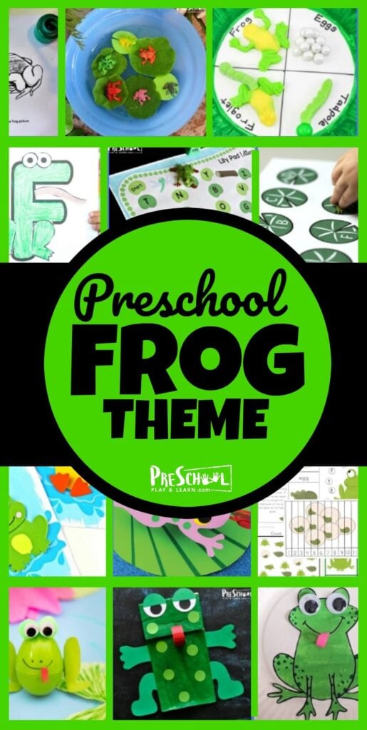 Preschool Frog theme - this super cute preschool theme is perfect for spring or summer and is filled with frog crafts, kids activities, math games, literacy activities, and free printables #preschool #themes #preschoolthemes
