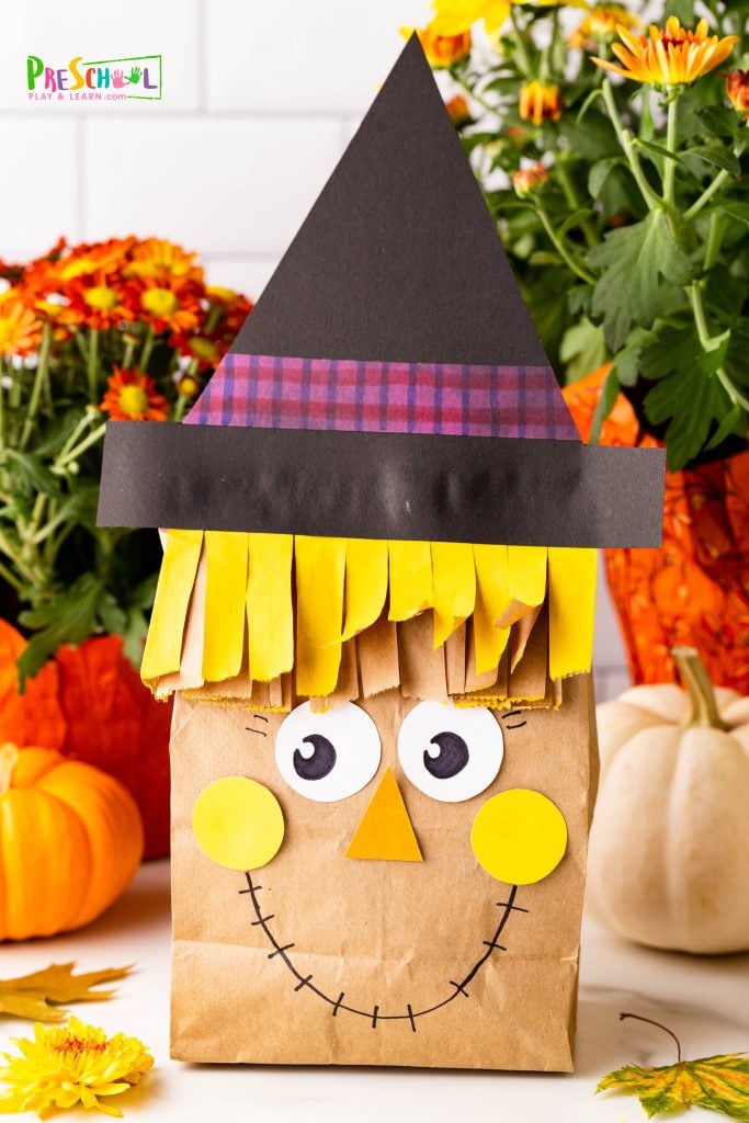 Once your adorable scarecrow is complete, you can display it proudly on a windowsill, a porch, or as part of your autumn-themed decorations. This craft is not only a great way to celebrate the fall season but also a fantastic addition to any farm unit theme for preschool learning.