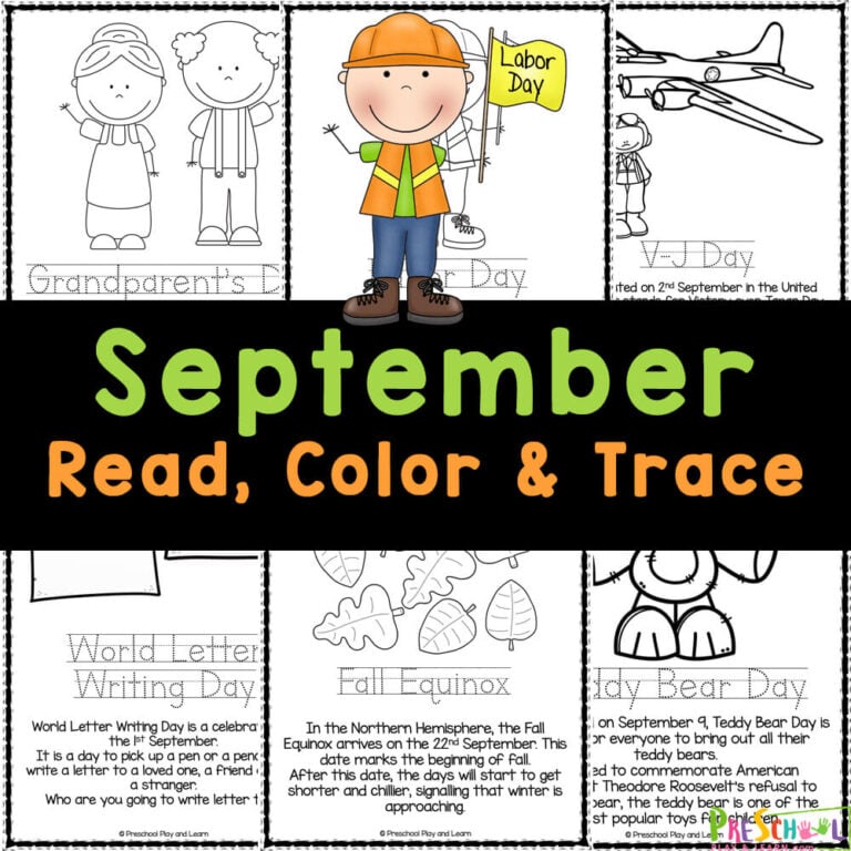 FREE Printable September Coloring Pages for Kids