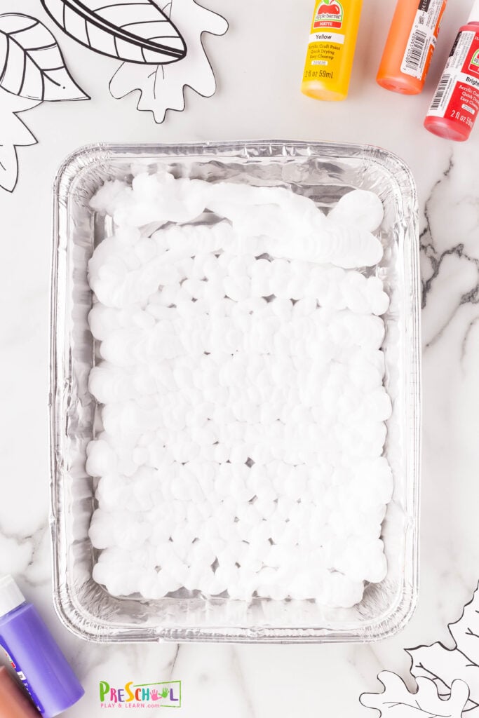 shaving cream in a disposable aluminum foil pan