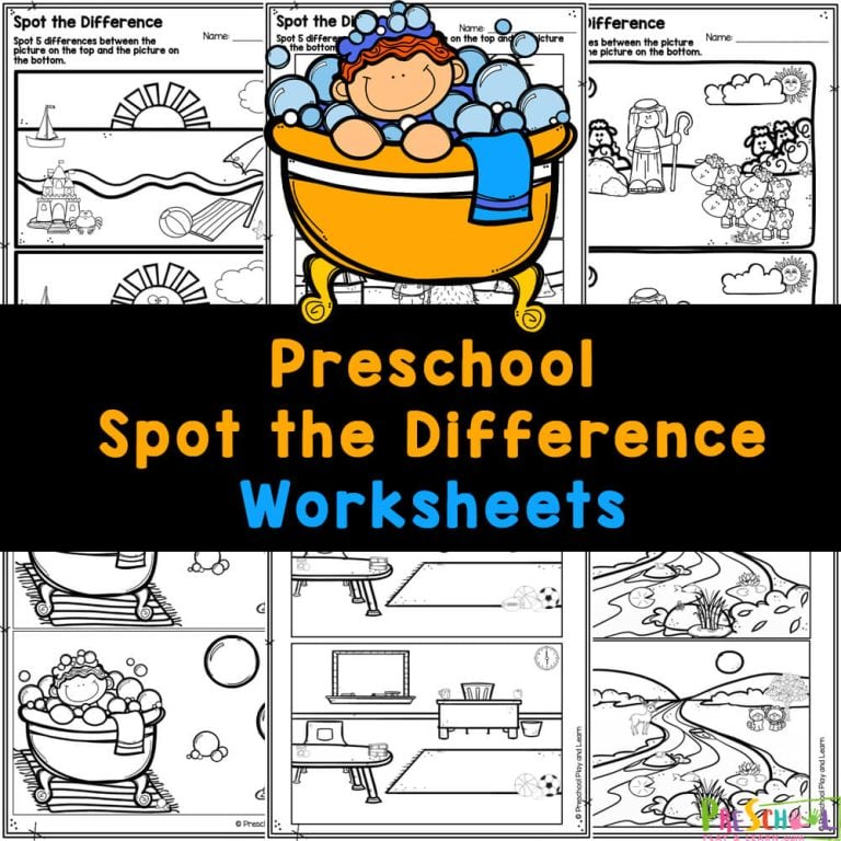 Spot the Difference Worksheets – Free Find the Differences Pictures Printables