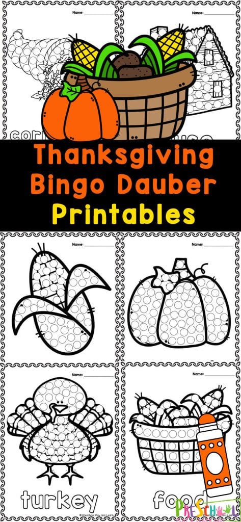 Get ready for some Thanksgiving fun with our free Do A Dot Printables! These bingo dauber worksheets are the perfect thanksgiving activity for preschool, kindergarten, toddler, and first graders. Children can have fun while enhancing their fine motor skills and exploring various Thanksgiving-themed objects. Kids will enjoy the process of learning, practicing, and reviewing these festive items. Download your thanksgiving printables today and watch their creativity flourish!