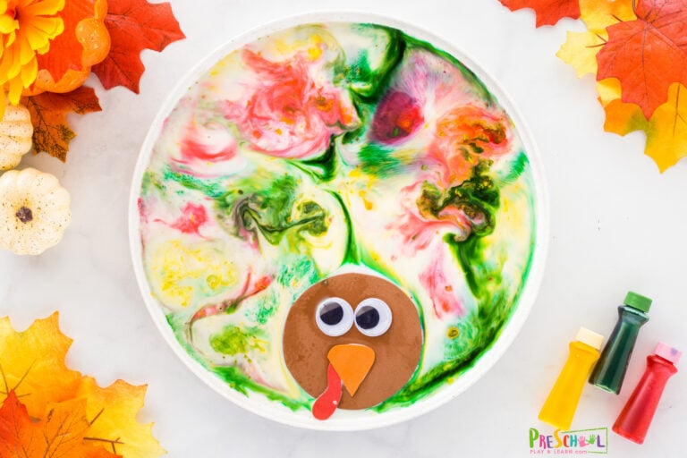 Turkey Magic Milk Science Experiment for November