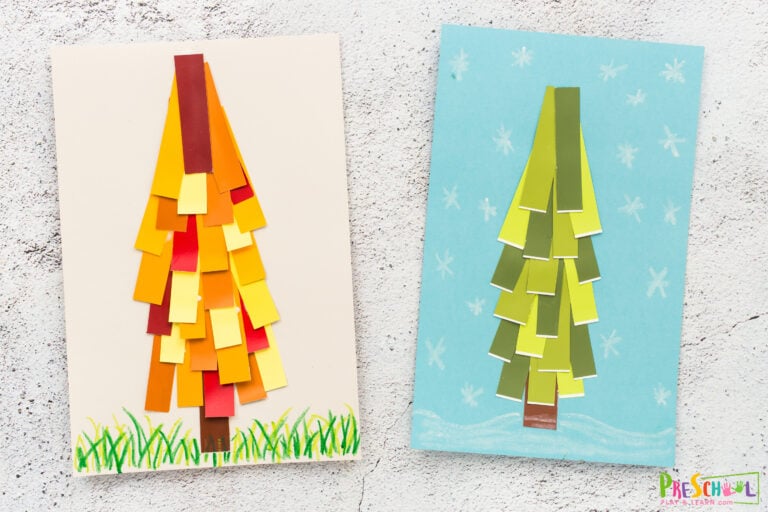 Paint Swatch Tree Craft for Preschoolers