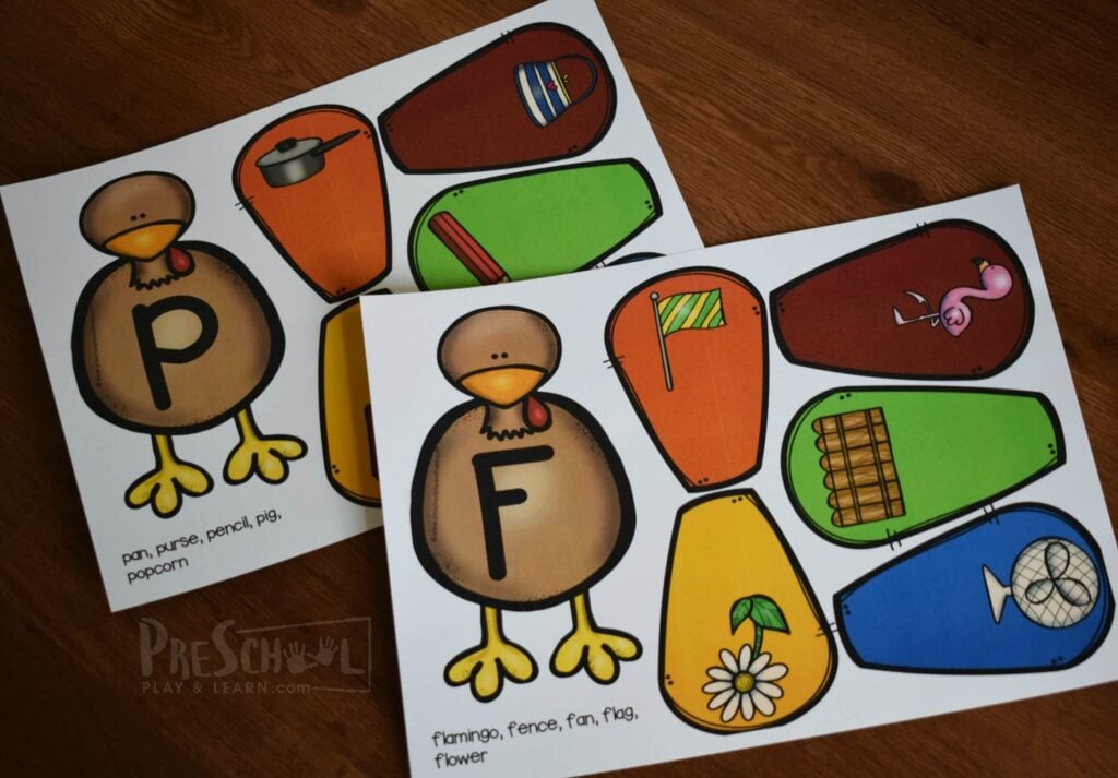 adorable turkey abc activity for preschoolers and kindergartners