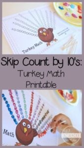 turkey skip counting by 10s worksheet